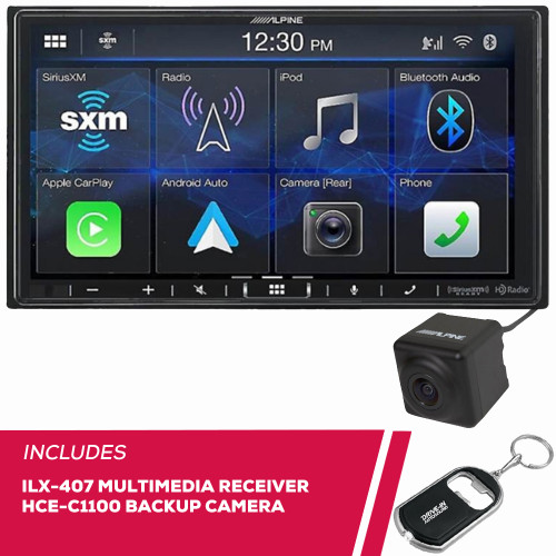 Alpine ILX-407 7 Inch Digital Multimedia and HCE-C1100 Backup Camera Alpine ILX-407 7 Inch Digital Multimedia and HCE-C1100 Backup Camera