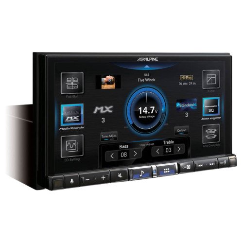 Alpine ILX-507 7" Digital Multimedia w/ Bullet Camera & SiriusXM Tuner