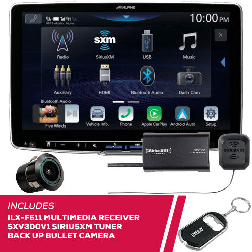 Alpine Halo11 ILX-F511 11" Multimedia w/ Bullet Camera & SiriusXM Tuner