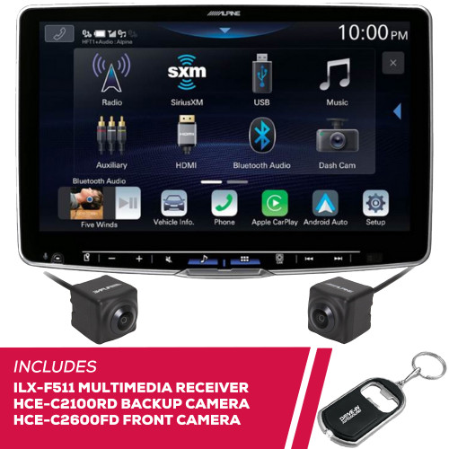 Alpine ILX-F511 Halo 11" Multimedia w/ HCE-C2100RD & HCE-C2600FD Camera