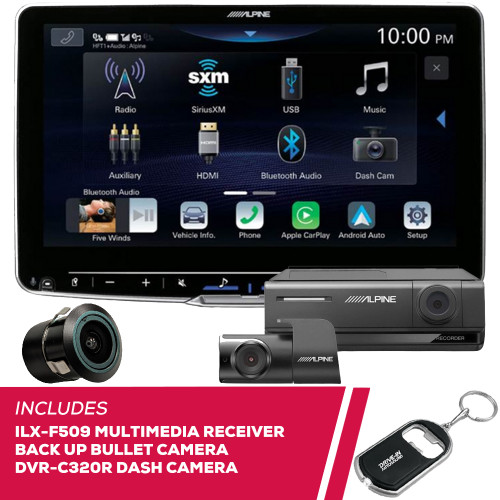 Alpine Halo9 ILX-F509 9" Multimedia w/ Bullet Camera & DVR-C320R Camera Alpine Halo9 ILX-F509 9" Multimedia w/ Bullet Camera & DVR-C320R Camera