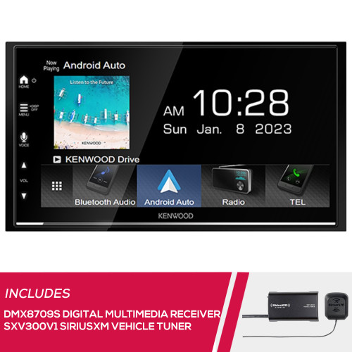 Kenwood DMX8709S 6.8" Digital Multimedia and SXV300V1 SiriusXM Tuner