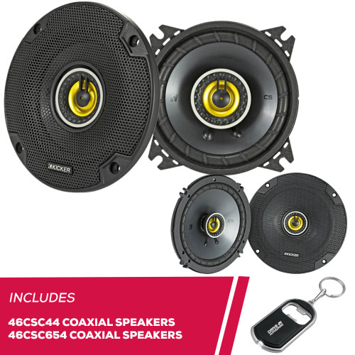 Kicker 46CSC44 4" CS Series 2-Way Coaxial Speakers and 46CSC654 6.5" Speakers Kicker 46CSC44 4" CS Series 2-Way Coaxial Speakers and 46CSC654 6.5" Speakers