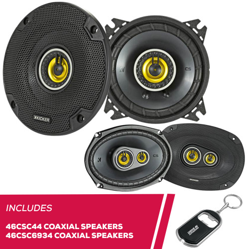 Kicker 46CSC44 4" CS Series 2-Way Coaxial Speakers and 46CSC6934 6"x9" Speakers