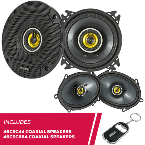 Kicker 46CSC44 4" CS Series 2-Way Coaxial Speakers and 46CSC684 6"x8" Speakers Kicker 46CSC44 4" CS Series 2-Way Coaxial Speakers and 46CSC684 6"x8" Speakers