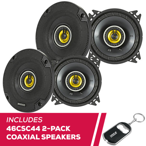 Kicker 2 Pairs Of 46CSC44 CS Series 4" 2-Way Coaxial Speakers w/ 150W Peak Power