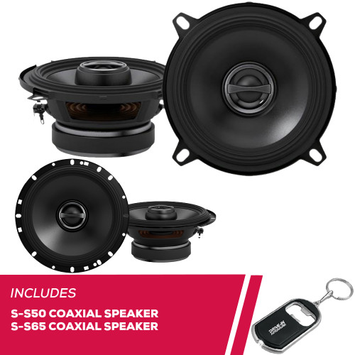 Alpine S-Series S-S50 5.25" 2-Way Coaxial Speaker & S-S65 6.5" Coaxial Speaker