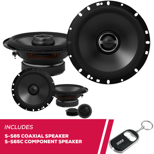 Alpine S-Series S-S65 6.5" 2-Way Coaxial Speakers & S-S65C 6.5" Coaxial Speakers