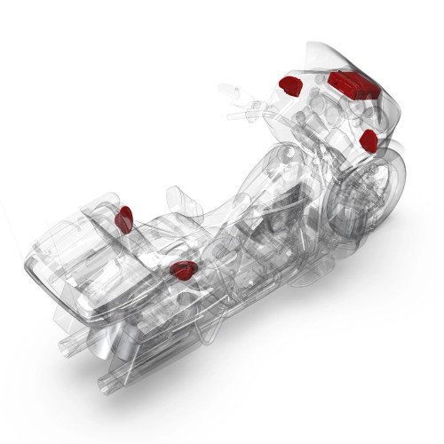 Rockford Fosgate HD9813RGU-STAGE1 Source Unit & 4 Speakers Kit for HD Road Glide