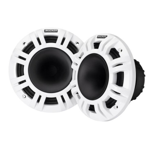 Kicker Pack of 2 48KMXL654 6.5" Coaxial Speakers and 48KXMA4002 Marine Amplifier