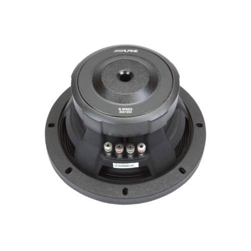 Alpine S-Series S2-W8D2 8" Subwoofer with 2-Ohm Voice Coils and 900W Peak Power
