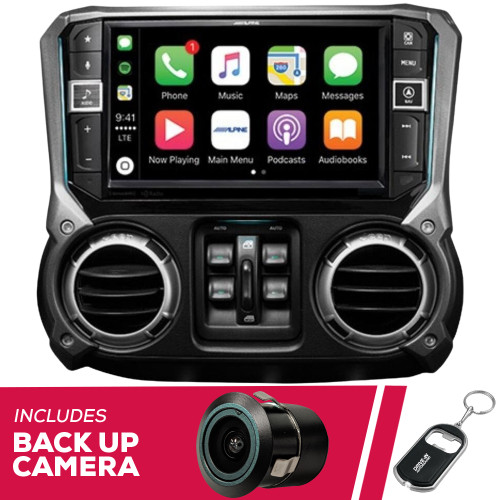 Alpine X409-WRA-JK 9" Multimedia Receiver (Does Not Play CDs) w/ Bullet Camera