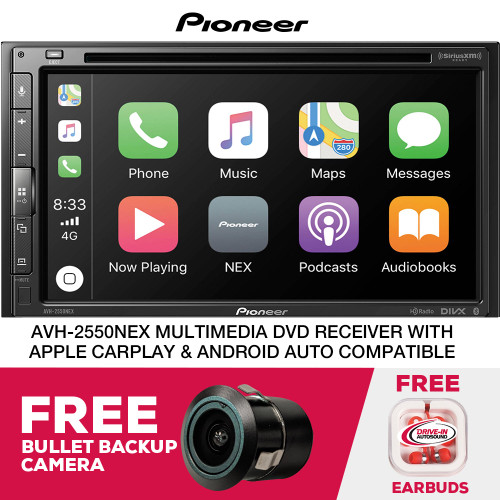Pioneer AVH-2550NEX 6.8" Double-Din CD/DVD with Bullet Camera Pioneer AVH-2550NEX 6.8" Double-Din CD/DVD with Bullet Camera