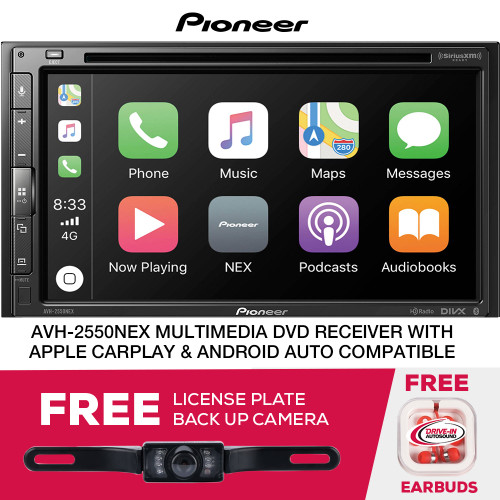 Pioneer AVH-2550NEX 6.8" 2-DIN CD/DVD with License Plate Camera