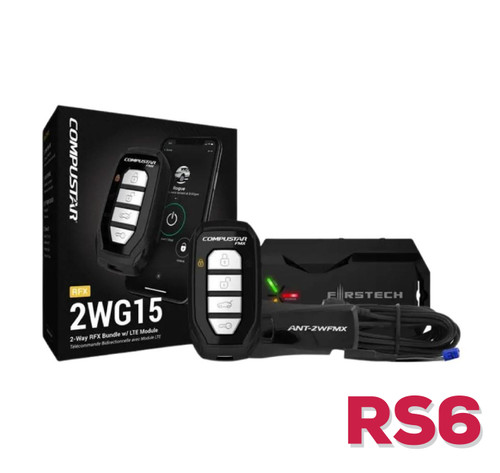 Compustar (RS6) 2-Way RFX Remote Start System with LTE Module and Security Add On -Standard Installation Included