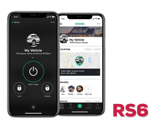 Compustar (RS6) 2-Way RFX Remote Start System with LTE Module and Security Add On -Standard Installation Included