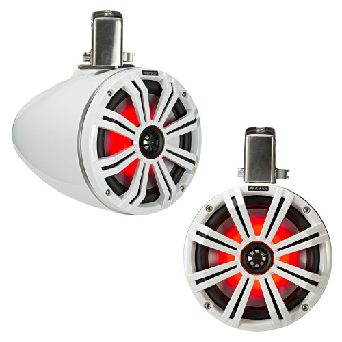 Kicker 48KMXL654 6.5" Speaker, 45KMTC8W Speaker & 48PXA4004 Amp & Amp Wiring Kit