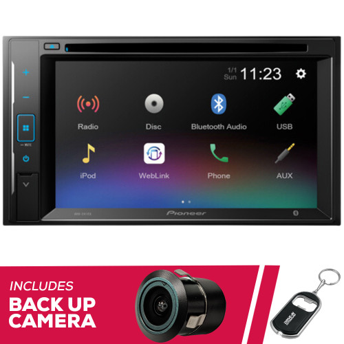 Pioneer AVH-241EX 6.2" DVD with Amazon Alexa and Backup Bullet Camera