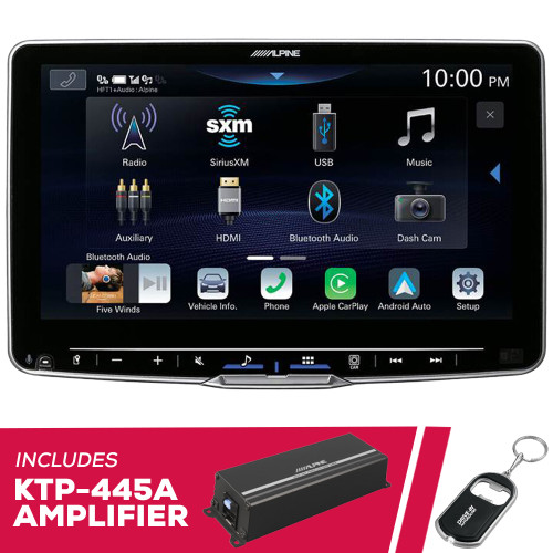 Alpine ILX-F509 9" Digital Multimedia w/ KTP-445A 4-Channel Amplifier