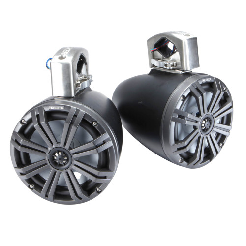 Kicker 2-Pack 45KM654 Speaker & 45KMTC8 Speaker & 48KXMA8008 Amp w/ Wiring Kit