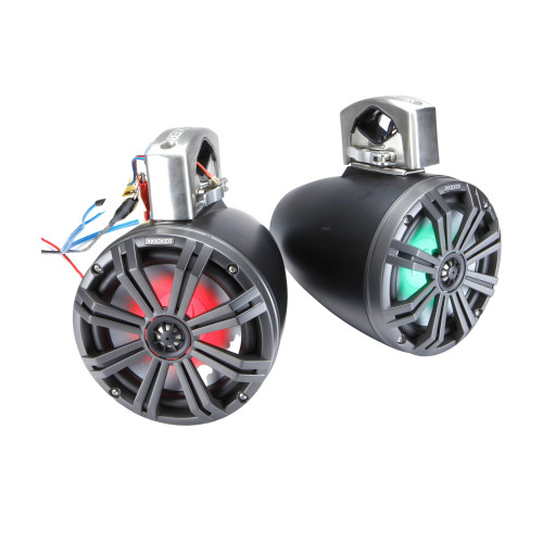 Kicker 2-Pack 45KM654 Speaker & 45KMTC8 Speaker & 48KXMA8008 Amp w/ Wiring Kit