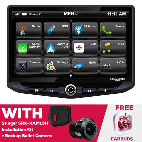 Stinger UN1810 Multimedia & SRK-RAM13H Installation Kit & Bullet Camera
