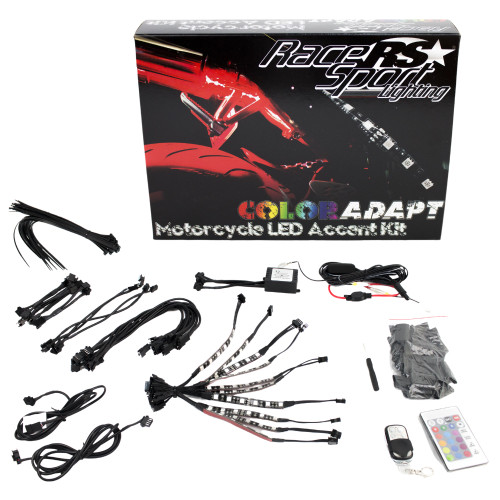 Racesport RSMKIT ColorADAPT Adaptive RGB LED Weatherproof Motorcycle Kit