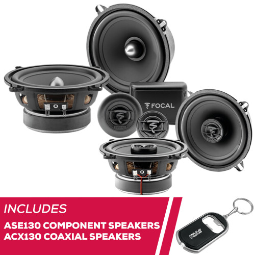 Focal ASE130 5.25" 2-Way Component Speaker & ACX130 5.25" 2-Way Coaxial Speakers Focal ASE130 5.25" 2-Way Component Speaker & ACX130 5.25" 2-Way Coaxial Speakers