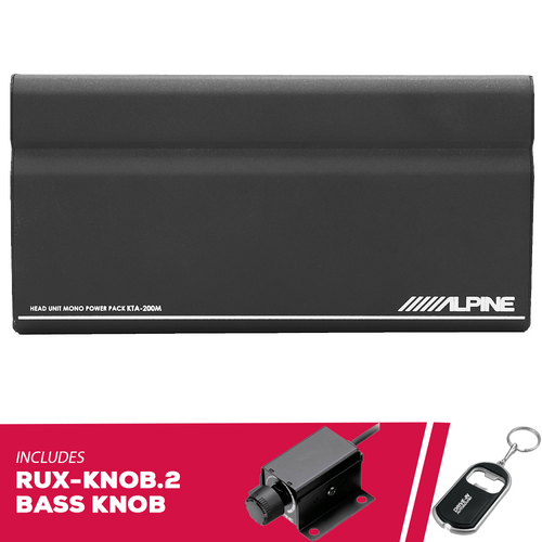 Alpine KTA-200M Mono 400-Watt DDP Power Pack Amplifier w/ PowerStack & Bass Knob