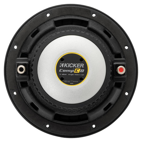 Kicker 50CWCS84 CompC 8" Subwoofer 400 Watts Peak, Ribbed Polyurethane Surround