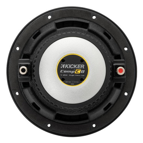 Kicker 50CWCD84 CompC 8" Subwoofer 400 Watts Peak, Ribbed Polyurethane Surround