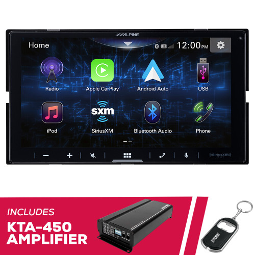 Alpine iLX-W670 7” Shallow-Chassis Multimedia and KTA-450 Amplifier