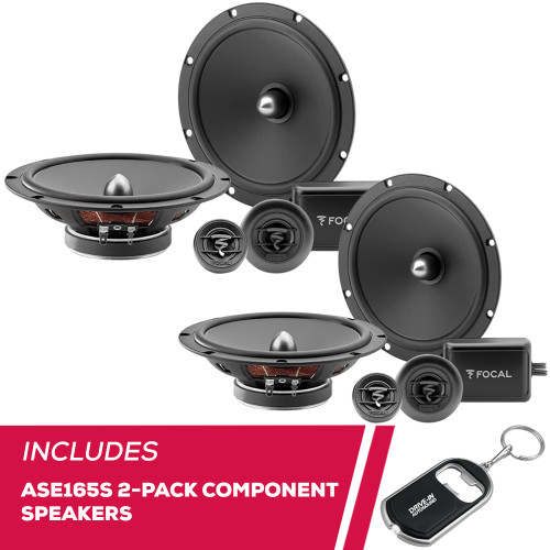 Focal 2-Pack ASE165S Auditor EVO 6.5" 2-Way 110W Slim Component Speaker System