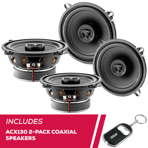 Focal 2-Pack ACX130 Auditor EVO Series 5.25" 2-Way 100 Watt Coaxial Speakers Focal 2-Pack ACX130 Auditor EVO Series 5.25" 2-Way 100 Watt Coaxial Speakers