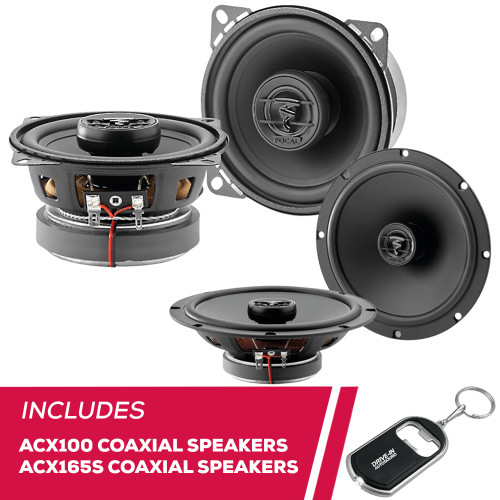 Focal ACX100 4" 2-Way Coaxial Speakers, ACX165S 6.5" Slim 2-Way Coaxial Speakers
