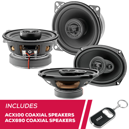 Focal ACX100 4" 2-Way Coaxial Speakers and ACX690 6"x9" 3-Way Coaxial Speakers