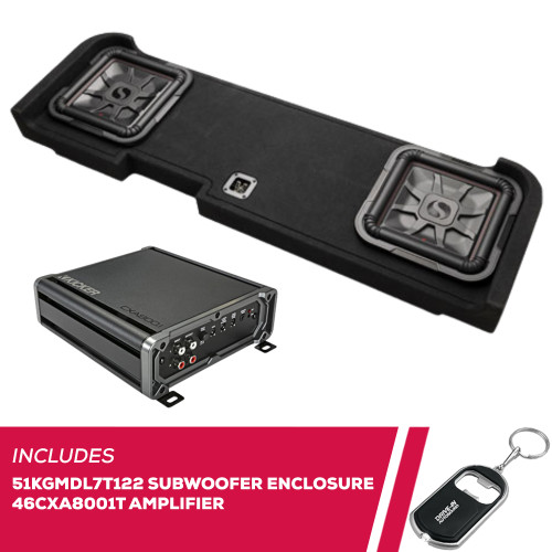 Kicker 51KGMDL7T122 Dual 12" L7T 2-Ohm Enclosure with 46CXA8001T Mono Amplifier Kicker 51KGMDL7T122 Dual 12" L7T 2-Ohm Enclosure with 46CXA8001T Mono Amplifier