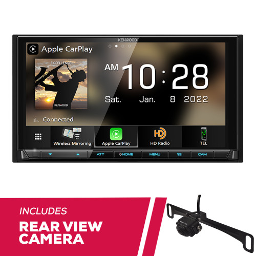 Kenwood DMX958XR 6.8" Multimedia w/ HD Rear View License Plate Camera Kenwood DMX958XR 6.8" Multimedia w/ HD Rear View License Plate Camera
