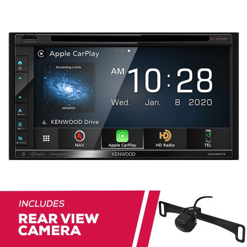 Kenwood DNX697S 6.8" Navigation DVD w/ License Plate Rear View Camera