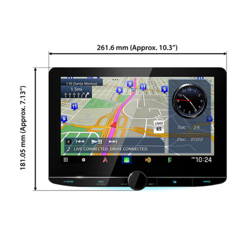 Kenwood DNR1007XR 10.1" Navigation & CMOS-240U Universal Backup Camera