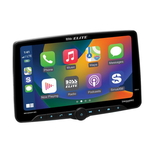 BOSS Elite BE12ACP.WX 12" Single-DIN Digital Multimedia & Apple CarPlay BOSS Elite BE12ACP.WX 12" Single-DIN Digital Multimedia & Apple CarPlay
