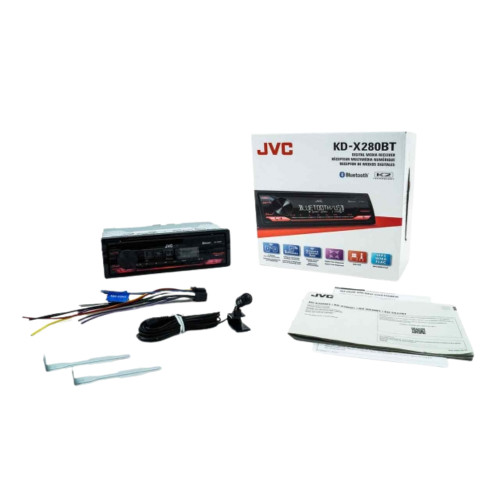 JVC KD-X280BT 1 DIN Digital Media with Bluetooth, USB, and 13-Band EQ