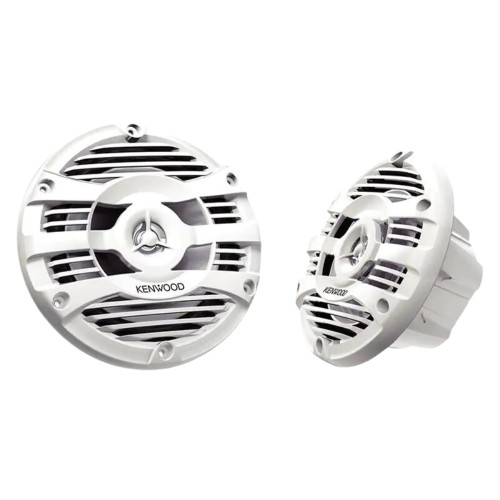 Refurbished Kenwood KFC-1653MRW 6.5" 2-Way water-Resistant Marine Speakers w/ Grilles, White Refurbished Kenwood KFC-1653MRW 6.5" 2-Way water-Resistant Marine Speakers w/ Grilles, White