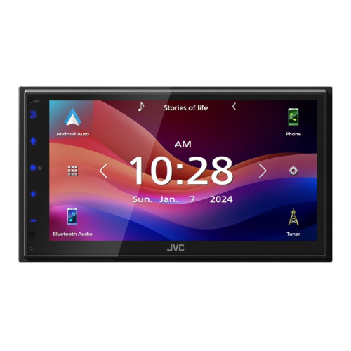 JVC KW-M695BW 6.8" 1-DIN/2-DIN Multimedia with CarPlay and Android Auto