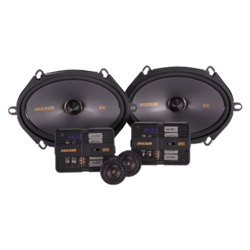 Kicker 51KSS6804 6"x8" Component Speakers and 51KSC6804 6"x8" Coaxial Speakers
