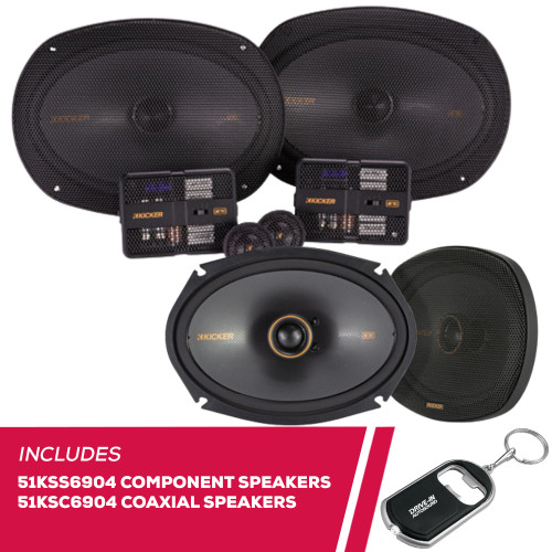 Kicker 51KSS6904 6x9" Component Speakers and 51KSC6904 6x9" Coaxial Speakers Kicker 51KSS6904 6x9" Component Speakers and 51KSC6904 6x9" Coaxial Speakers