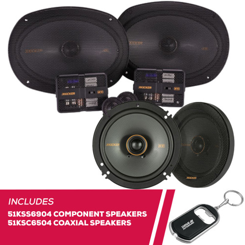 Kicker 51KSS6904 6x9" Component Speakers and 51KSC6504 6.5" Coaxial Speakers Kicker 51KSS6904 6x9" Component Speakers and 51KSC6504 6.5" Coaxial Speakers