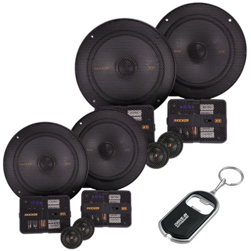 Kicker 2-Pack KS-Series 51KSS6504 6.5-Inch 4 Ohms Component Speaker System