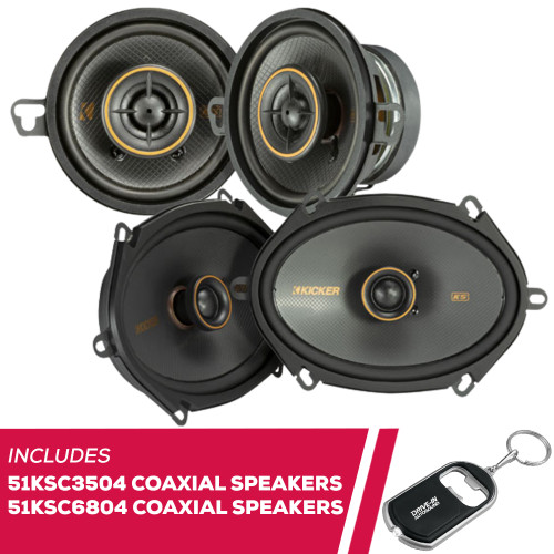 Kicker 51KSC3504 3.5-Inch Coaxial Speakers & 51KSC6804 6x8-Inch Coaxial Speakers Kicker 51KSC3504 3.5-Inch Coaxial Speakers & 51KSC6804 6x8-Inch Coaxial Speakers