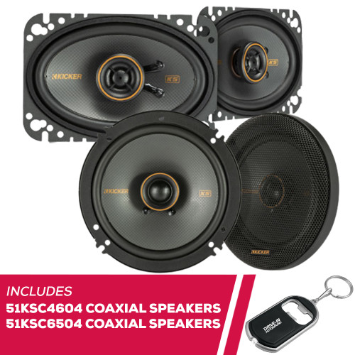 Kicker 4 Ohms 51KSC4604 4x6" Coaxial Speakers & 51KSC6504 6.5" Coaxial Speakers Kicker 4 Ohms 51KSC4604 4x6" Coaxial Speakers & 51KSC6504 6.5" Coaxial Speakers